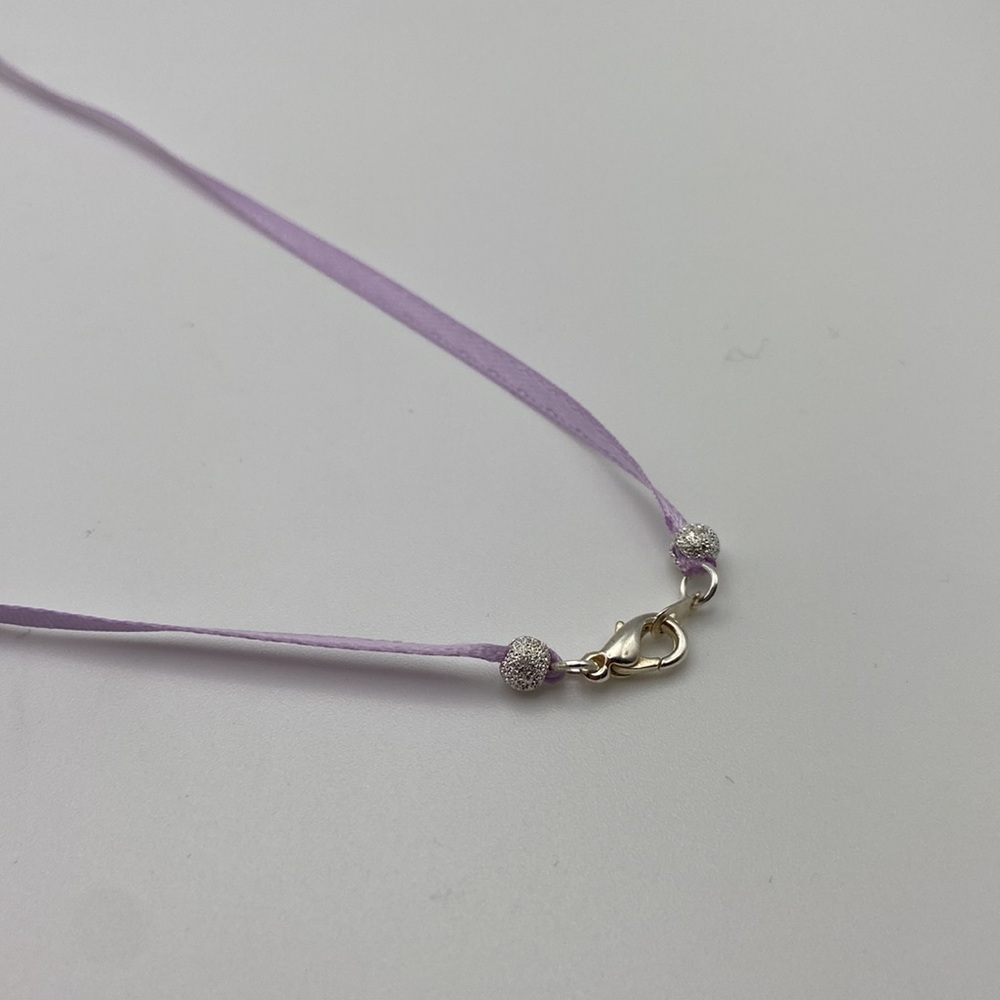 Purple 🫧 Ribbon Necklace - Picture 5 of 6